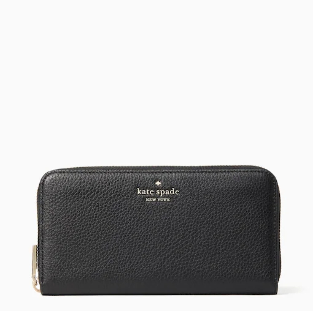 Kate Spade black Leila Large Continental Wallet